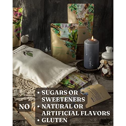 Gardenika Organic Loose Leaf Tea Sampler - Herbal Caffeine-Free ...