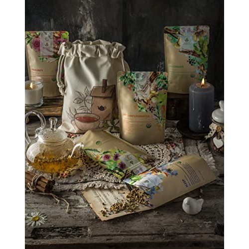 Gardenika Organic Loose Leaf Tea Sampler - Herbal Caffeine-Free ...