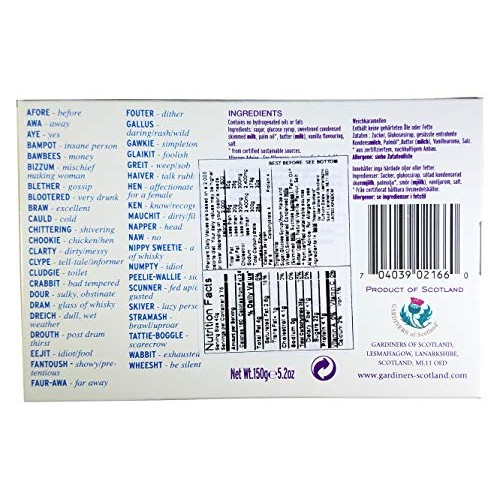 Auld Scots Words Language Vanilla Fudge Carton, 5.2 Ounce Carton