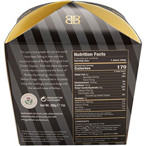 Gardiners of Scotland, Baileys Salted Fudge Caramels Carton, 7oz