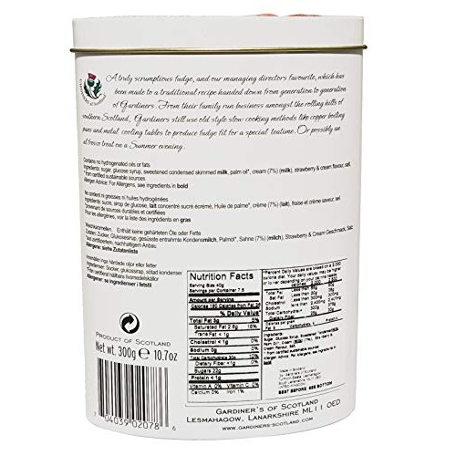Gardiners Of Scotland Luxury Strawberries And Cream Fudge Tin, 1