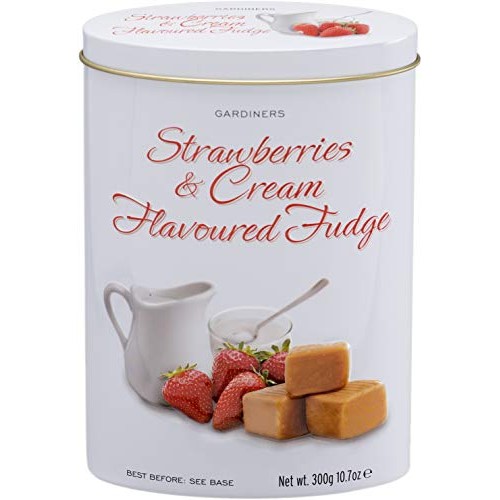 Gardiners Of Scotland Luxury Strawberries And Cream Fudge Tin, 1