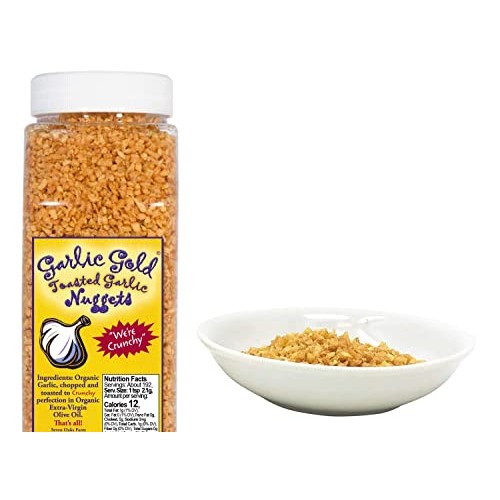 Organic Garlic Gold Nuggets, Crunchy Roasted Garlic Seasoning Gr
