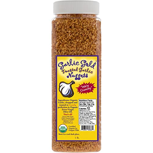 Organic Garlic Gold Nuggets, Crunchy Roasted Garlic Seasoning Gr