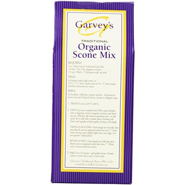 Garveys Organic Traditional Scone Mix 9-Ounce Boxes Pack Of 6