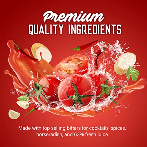 Bloody Mary Mix, Premium Drink Mixer, Unique Blend with Real Coc...