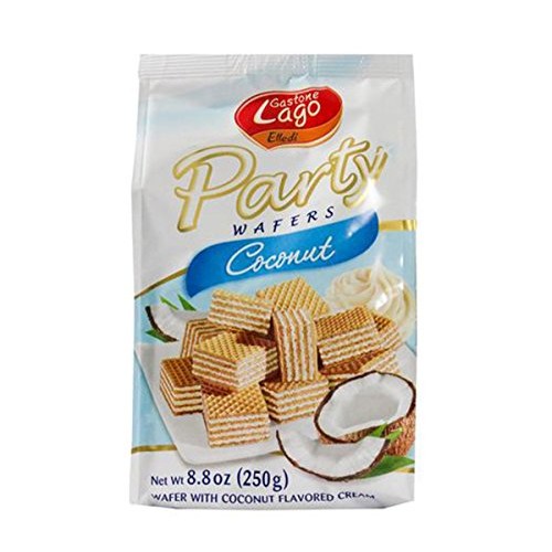 Gastone Lago Elledi Party Wafers Coconut, 8.8 Ounce