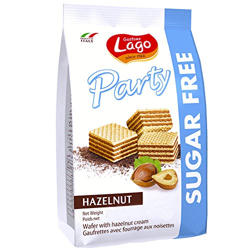 Gastone Lago Party Wafers Cookies 8.82 Oz, 250G Hazelnut Sugar