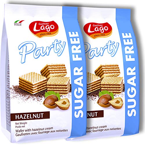 Gastone Lago Party Wafers Cookies 8.82 Oz, 250G Hazelnut Sugar