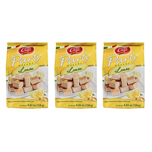 Gastone Lago Party Wafers Lemon Cream Filling 8.82 oz, 250g Pac...