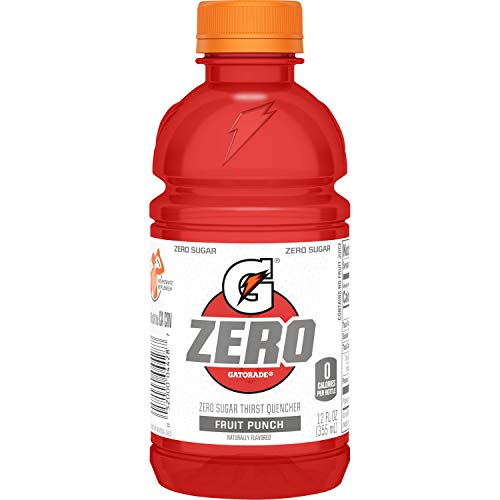 Gatorade - Sports Drinks G Zero Thirst Quencher, Fruit Punch, 12
