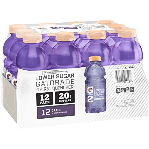 Gatorade G2 Thirst Quencher, Grape, 20 Ounce Bottles Pack Of 12