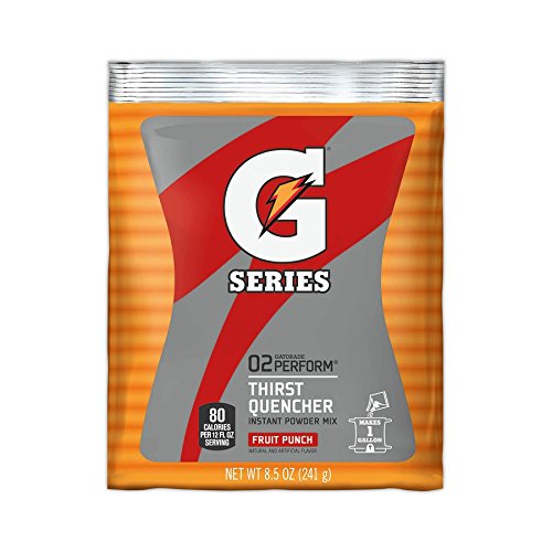 Gatorade 03808 1 Gal Instant Powder Packets, Fruit Punch, 40 Gal