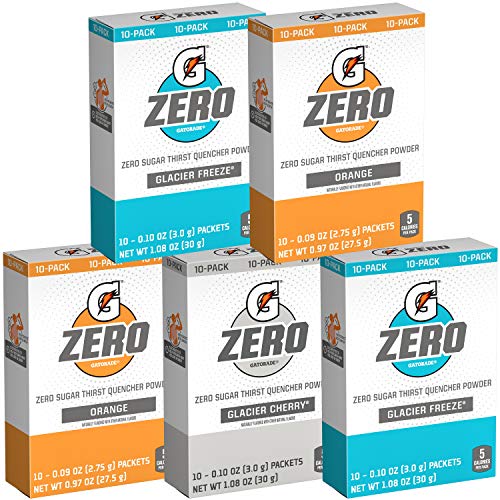 Gatorade G Zero Powder, Glacier Cherry Variety Pack, 0.10Oz Indi