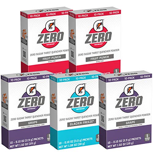 Gatorade G Zero Powder, Fruit Punch Variety Pack, 0.10Oz Individ