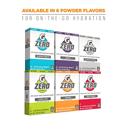 Gatorade G Zero Powder, Orange, 0.10Oz Packets 120 Pack