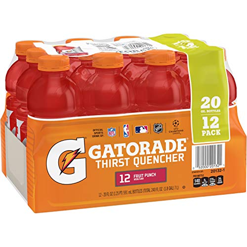 Gatorade Thirst Quencher, Fruit Punch, 20 Ounce Bottles Pack Of