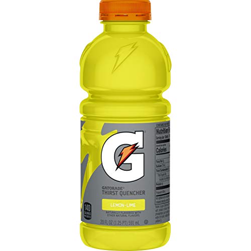 Gatorade Thirst Quencher Lemon-Lime, 20 Ounce Bottles Pack Of 12