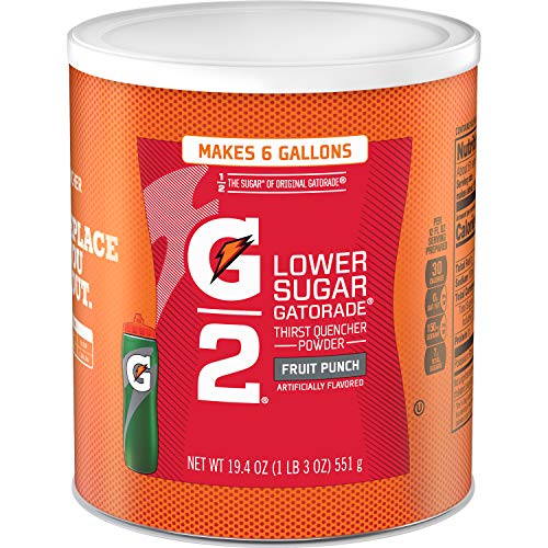 Gatorade Thirst Quencher Powder, G2 Fruit Punch, 19.4 Ounce, Pac