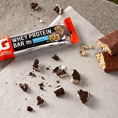 Gatorade Whey Protein Bars, Cookies &Amp; Crème, 2.8 Oz Bars Pack O