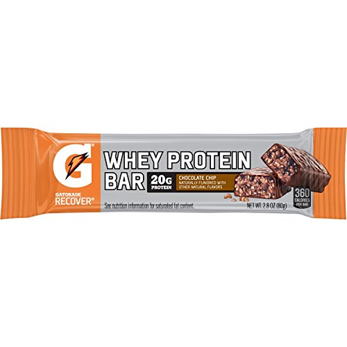 Gatorade Whey Protein Recover Bars, Chocolate Chip, 2.8 Ounce Ba