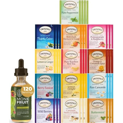Twinings Herbal Tea Variety Pack - Herbal Tea Sampler 40 Herbal