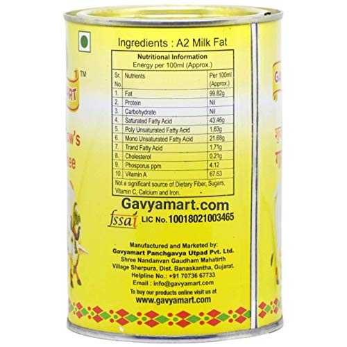 Gavyamart A2 Cow Ghee ,Grassfed Ghee – Pasture Raised, Hand Craf
