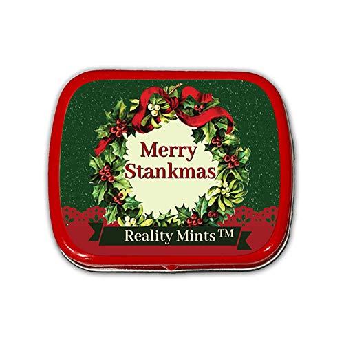 GearsOut Merry Stankmas Mints - Funny Christmas Wreath Tin - Nov...