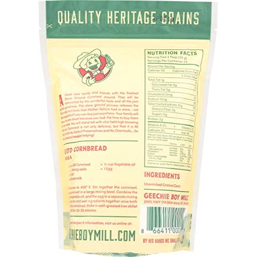 Geechie Boy Mill White Cornmeal, 24 Ounce Bag
