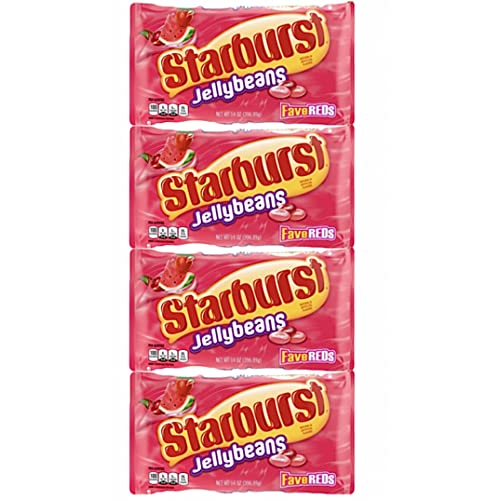 Starburst Jelly Beans – 4-Pack Fave Reds Jelly Beans – Sweet Fru...