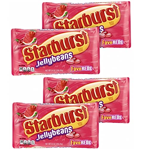 Starburst Jelly Beans – 4-Pack Fave Reds Jelly Beans – Sweet Fru...