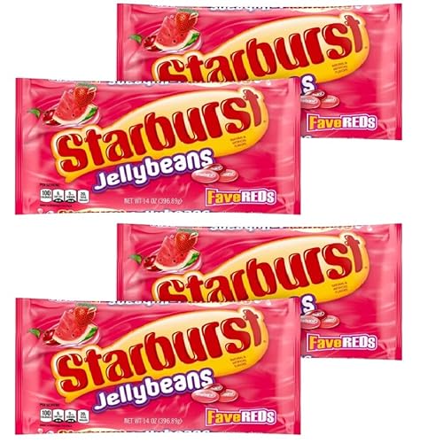 Starburst Jelly Beans – 4-Pack Fave Reds Jelly Beans – Sweet Fru...