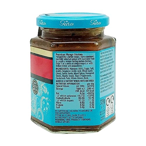 Geetas Premium Mango Chutney Medium, 320 g