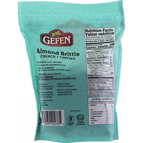 Gefen Almond Brittle Crunch and Topping 8oz 2 Pack, Must Have ...