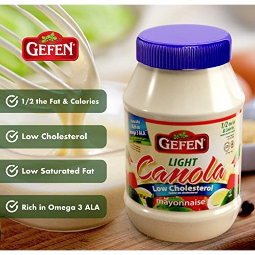 Gefen Canola Light Mayonnaise, 30oz 2 Pack No Corn Syrup | Ric...