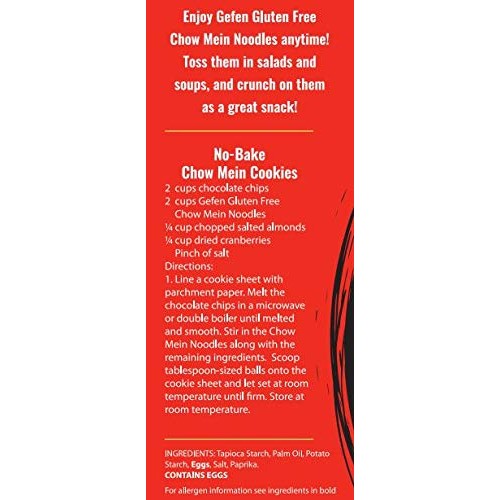 Gefen Gluten Free Chow Mein Fine Noodles, 8Oz 3 Pack Ready To