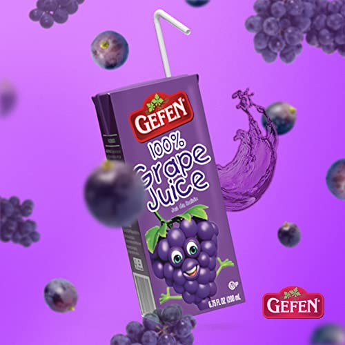 Gefen Grape juice Box Drink, 6.75oz 27 Pack 100% Grape Juice, ...