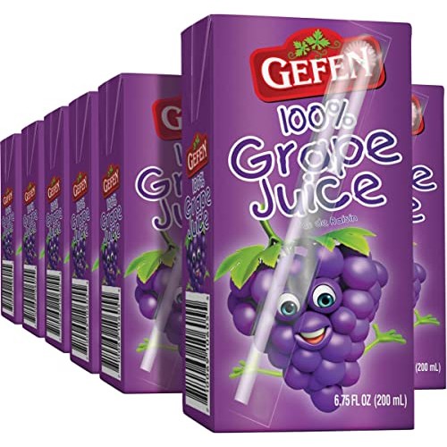 Gefen Grape juice Box Drink, 6.75oz 27 Pack 100% Grape Juice, ...