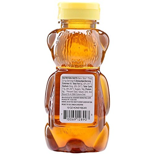 Gefen Honey Bear, 100% Pure Clover Honey, 12 Oz