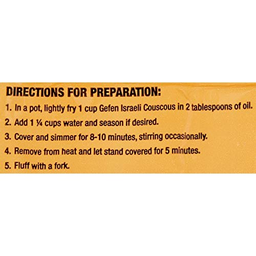 Gefen Israeli Classic Pearl Couscous, 8.8Oz 3 Pack Mediterrane