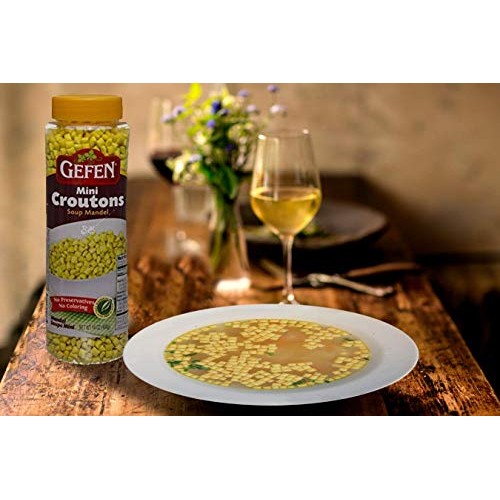 Gefen Mini Croutons Soup Mandel 14oz 2 Pack Toasted Soup Crack...