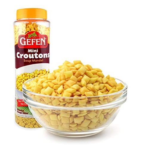 Gefen Mini Croutons Soup Mandel 14oz 2 Pack Toasted Soup Crack...
