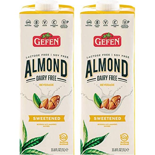 Gefen Sweetened Almond Milk 33.8Oz 2 Pack, No Binders Or Prese