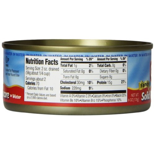 Gefen Tuna Solid White Passover, 6-Ounces Pack Of8