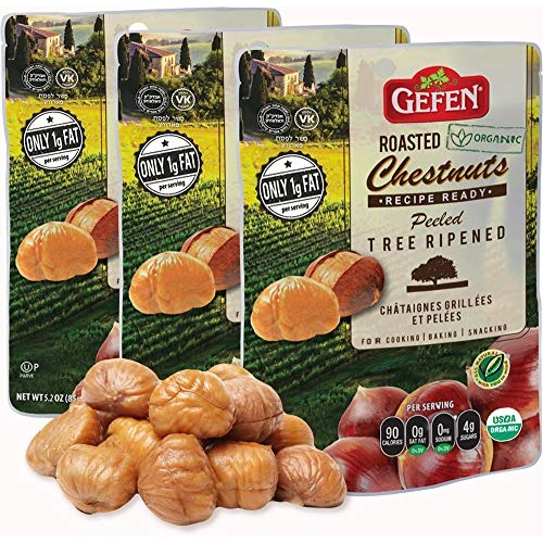 Gefen Whole Chestnuts, Roasted &Amp; Peeled , 5.2 Oz, 3 Pk