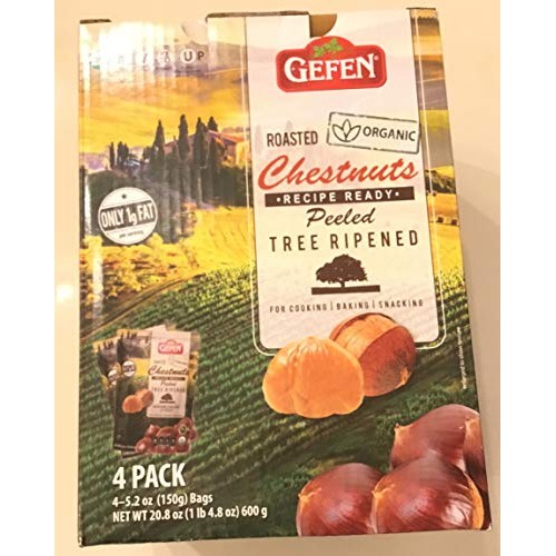 Roasted Organic Chestnuts 4 Pack -5.2 Oz. Bags 20.8 Oz.