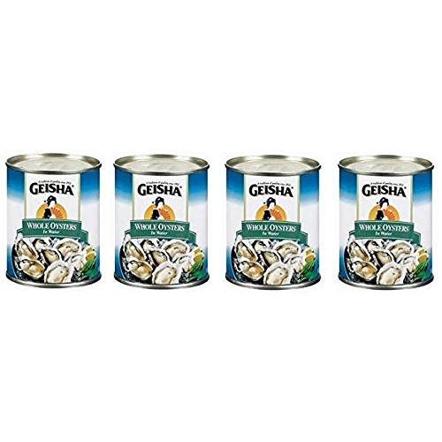 Geisha Whole Oysters In Water Pack Of 4 8 Oz Cans