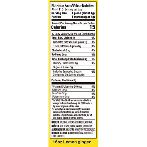 Gem Gem Ginger Candy Chewy Ginger Chews 1 Pound Bulk Pack Mango