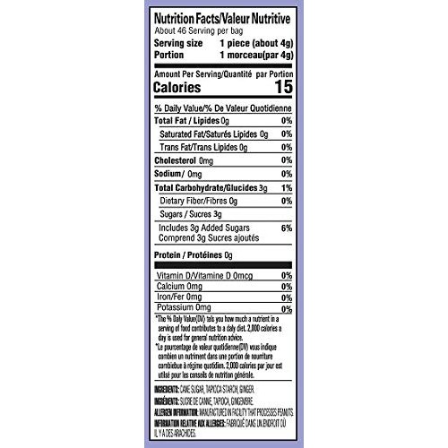 Gem Gem Ginger Candy Chewy Ginger Chews Original, 2 Packs 6.5Oz