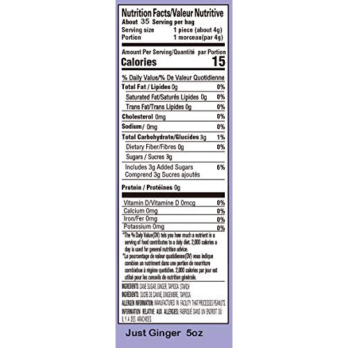 Gem Gem Ginger Candy Chewy Ginger Chews Original, 5.0Oz, Pack O